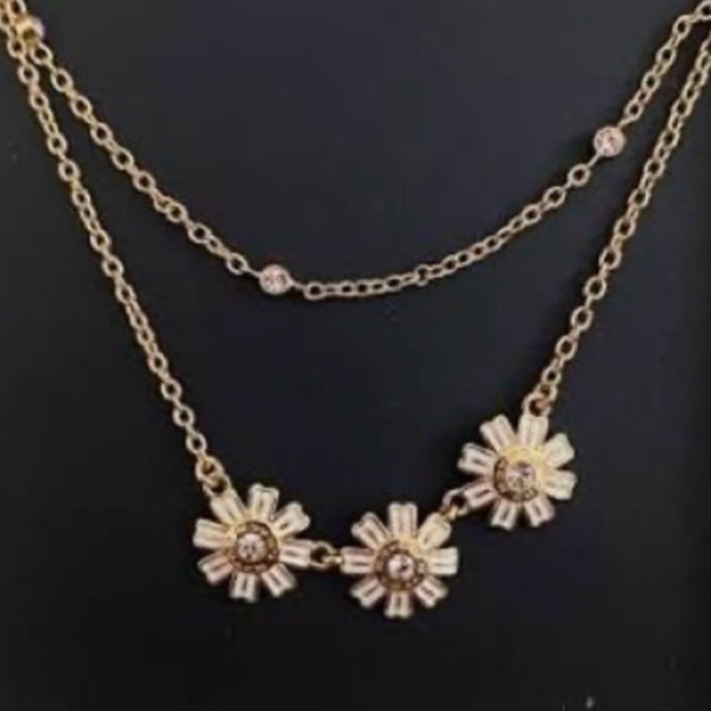 Coach Gold and Silver Flower Necklace